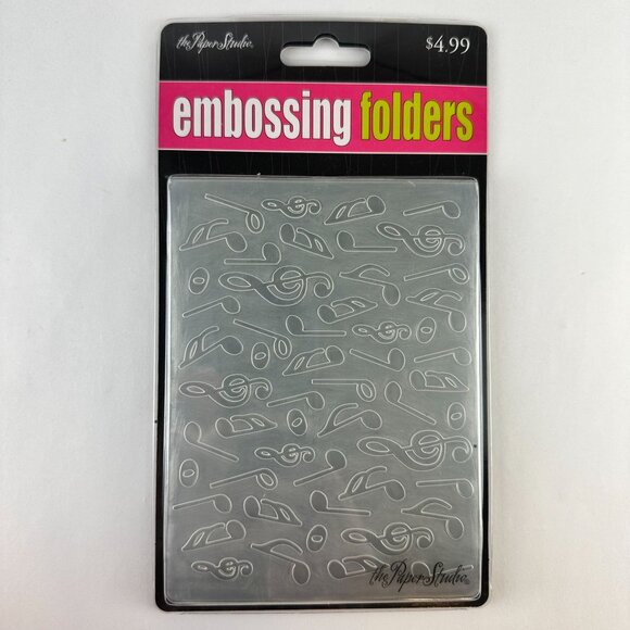 The Paper Studio Embossing Folder Music Notes Pattern New In Package 4.25x5.75" - Picture 1 of 1
